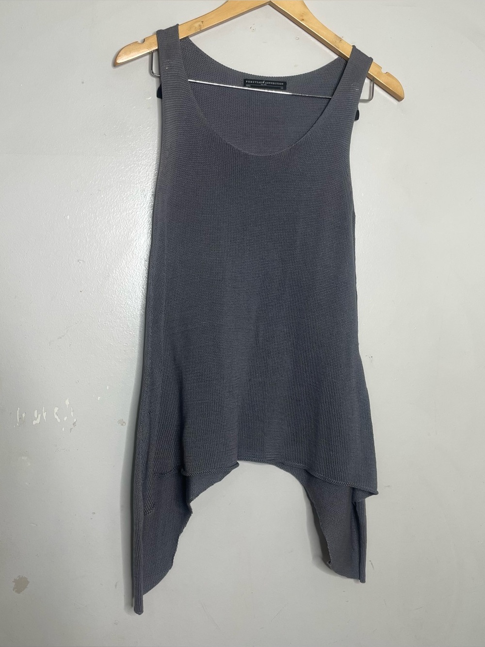 Peruvian Connection Ballet Leyton Tank Tunic Tank Pima Cotton Sz XS Gray